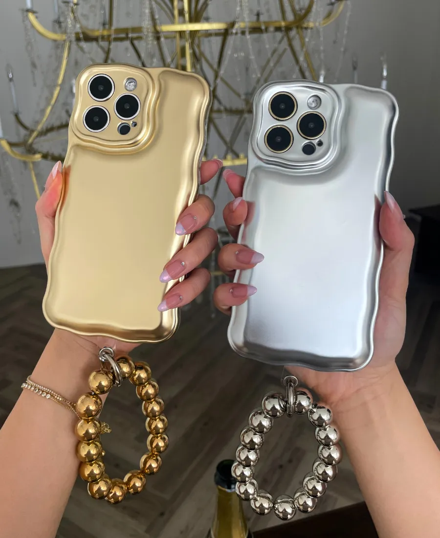 Silver Wavy Luxe Phone Case