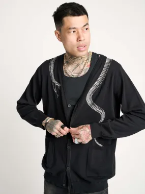 Snake Embroidered Cardigan