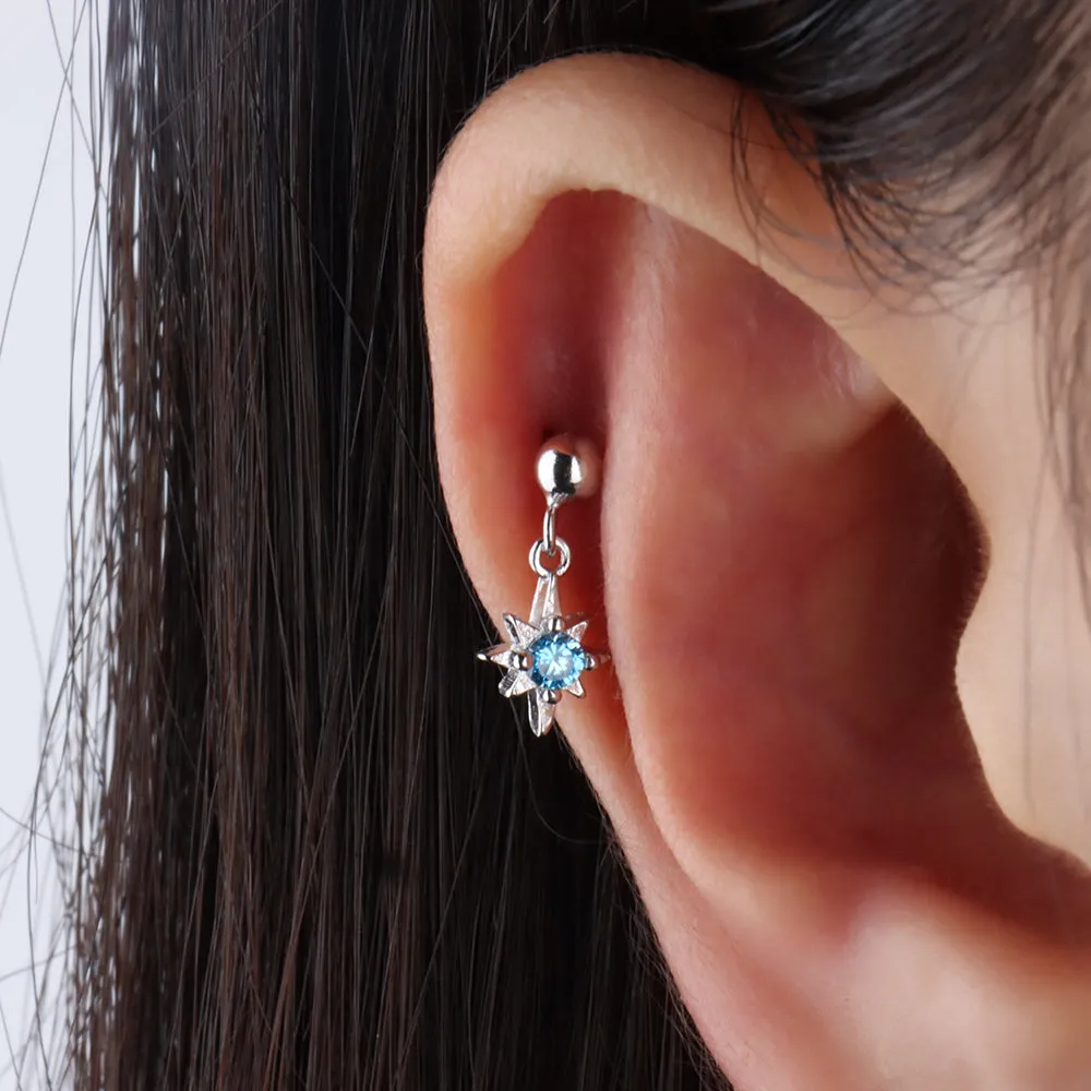 Sparkle Star Drop Earring