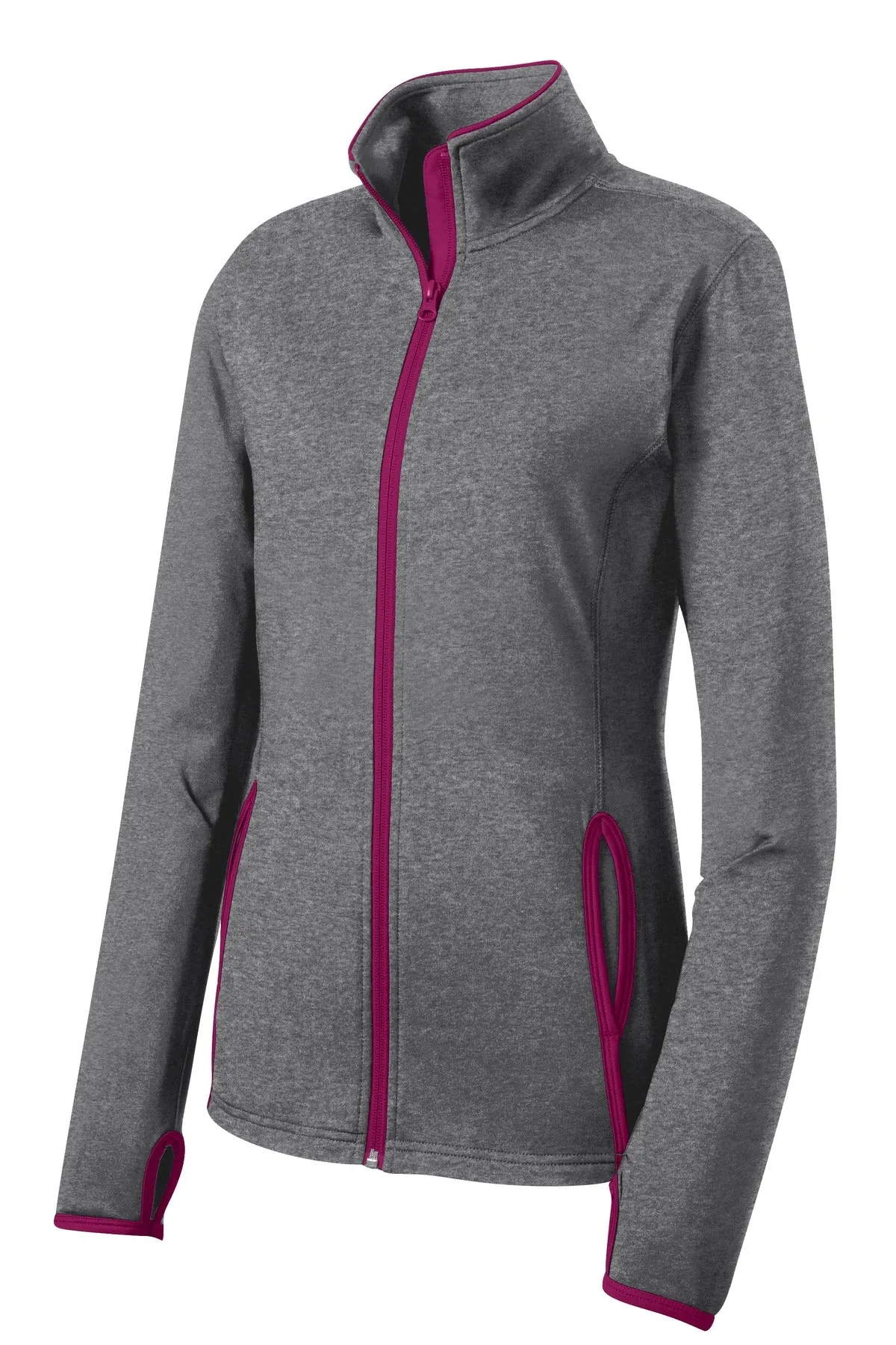 Sport-Tek Women's Sport-Wick Stretch Contrast Full-Zip Jacket