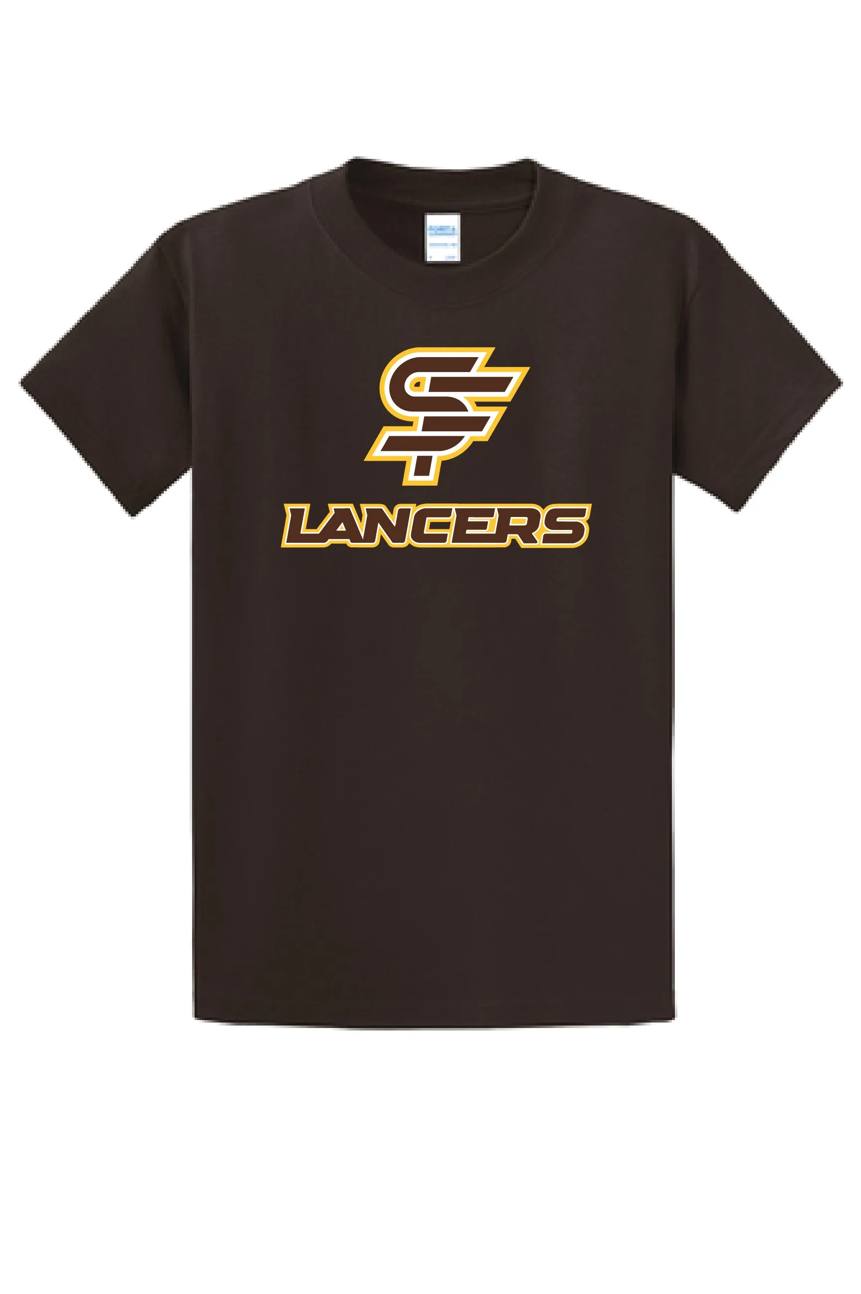 T-Shirt, SF LANCERS, Gold/White/Brown Logo- SHORT Sleeve