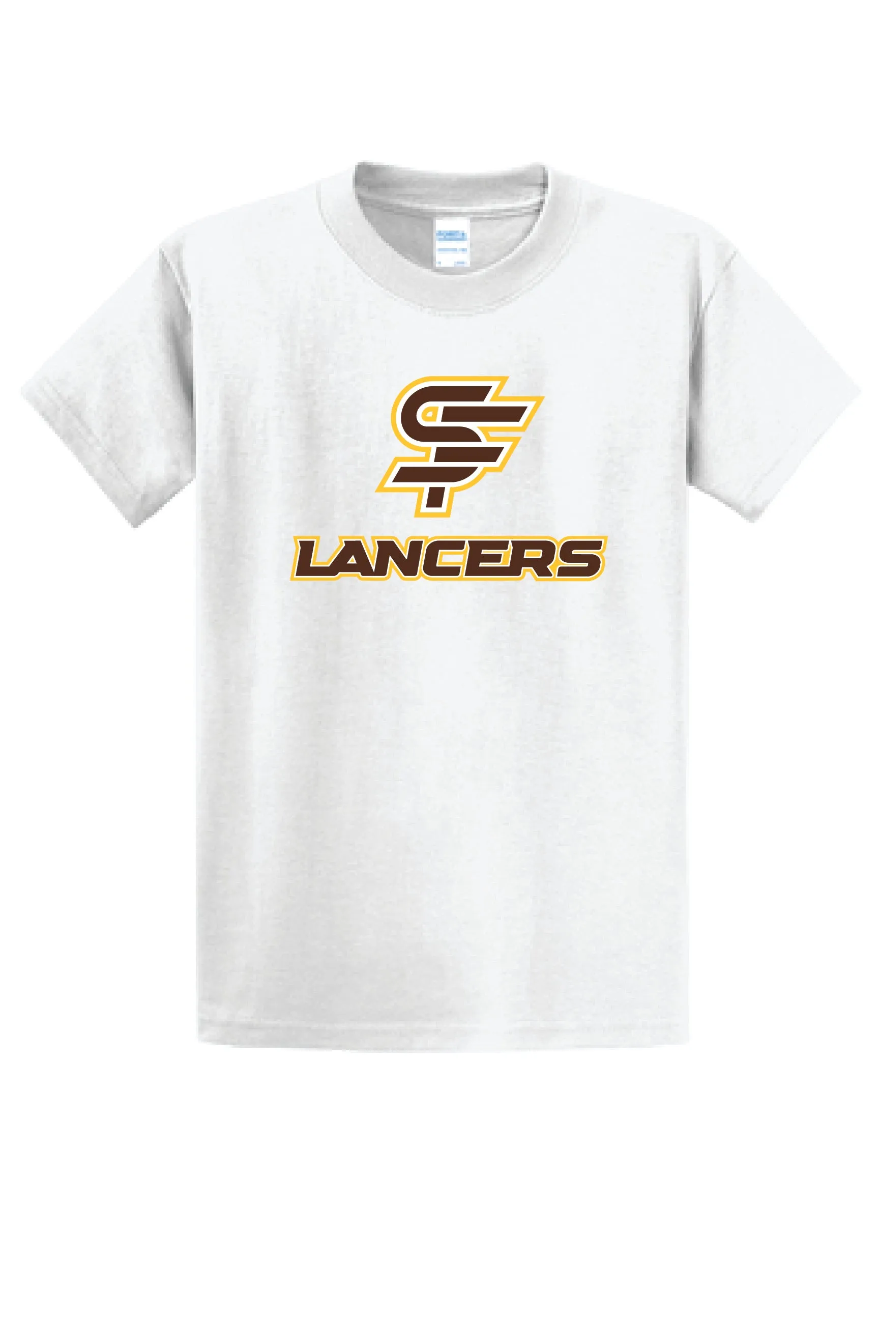 T-Shirt, SF LANCERS, Gold/White/Brown Logo- SHORT Sleeve