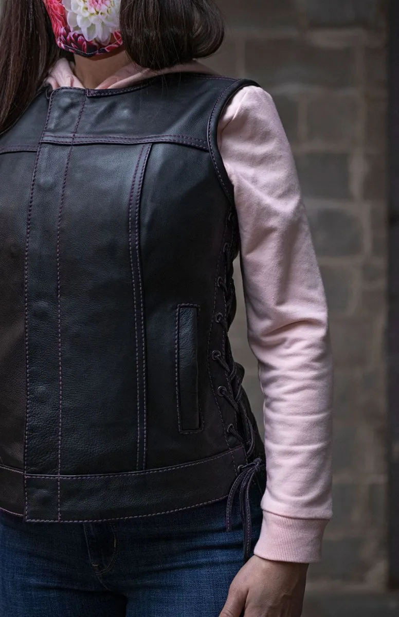 The Royal women's club-style leather vest - limited edition