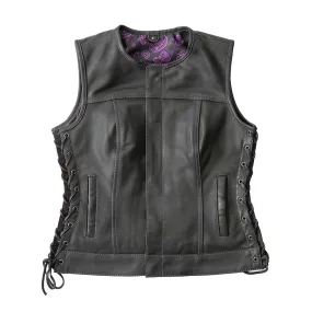 The Royal women's club-style leather vest - limited edition