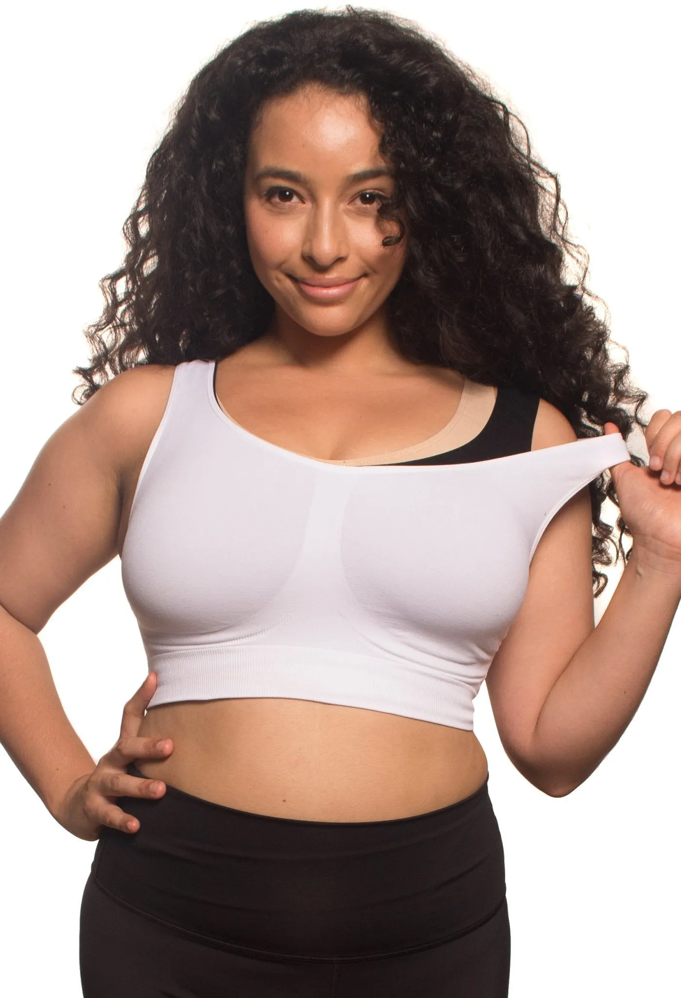 Travel Wire Free High Back Pull On Crop Top