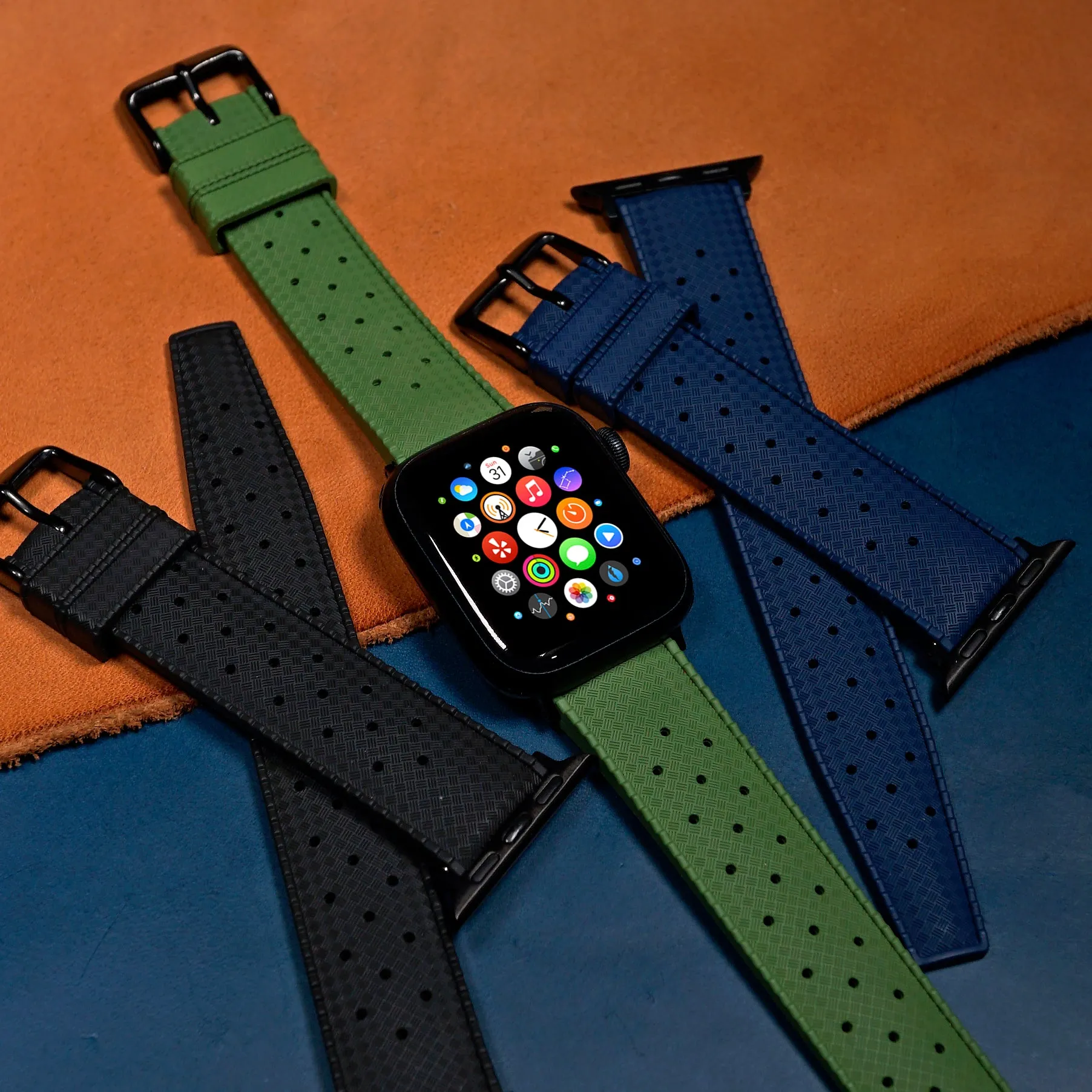 Tropic FKM Rubber Strap in Green (Apple Watch)