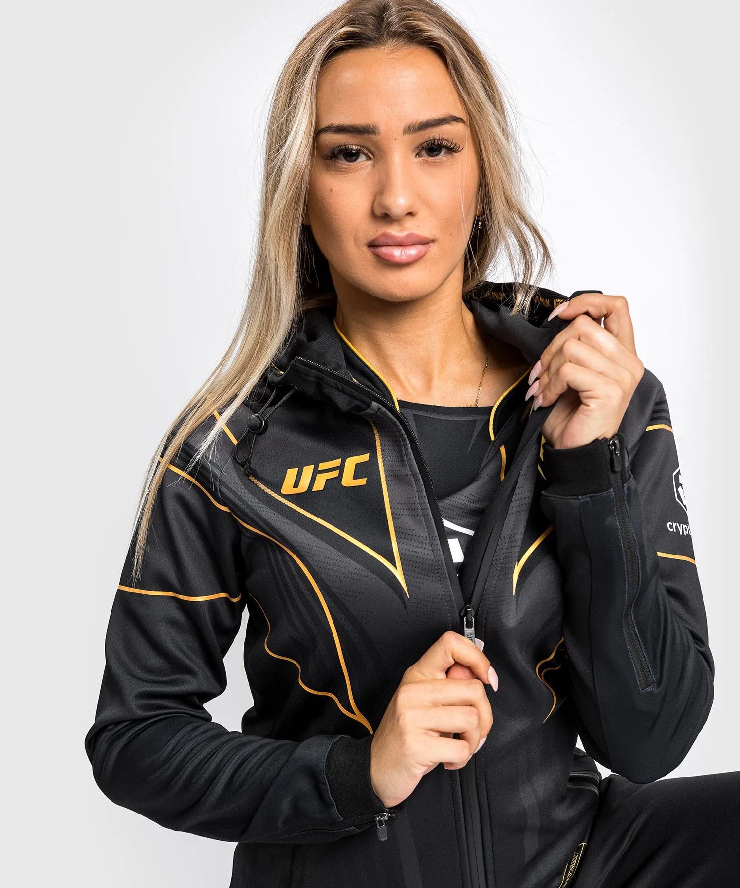 UFC Venum Authentic Fight Night 2.0 Women's Walkout Hoodie - Champion