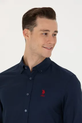 US Polo Assn. Men Shirt Slim Full Sleeve Navy VR033 USPSH321 USPA