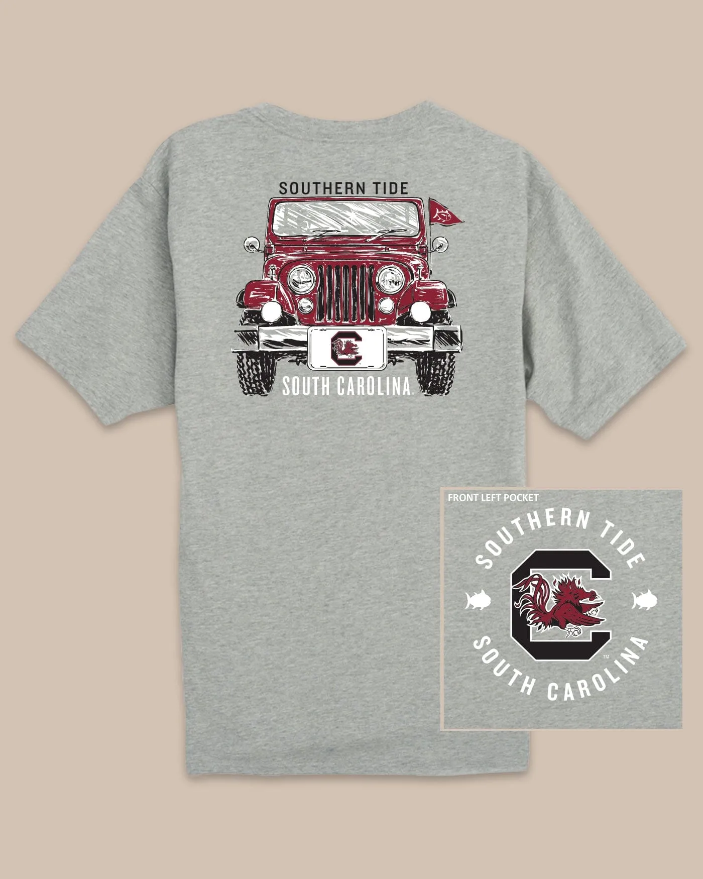 USC Gamecocks Heather Front Plate T-Shirt