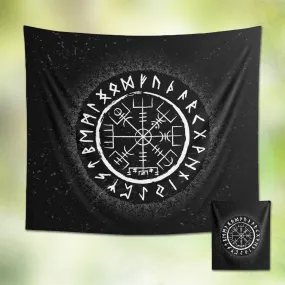 Vegvisir Viking Compass Wall Tapestry