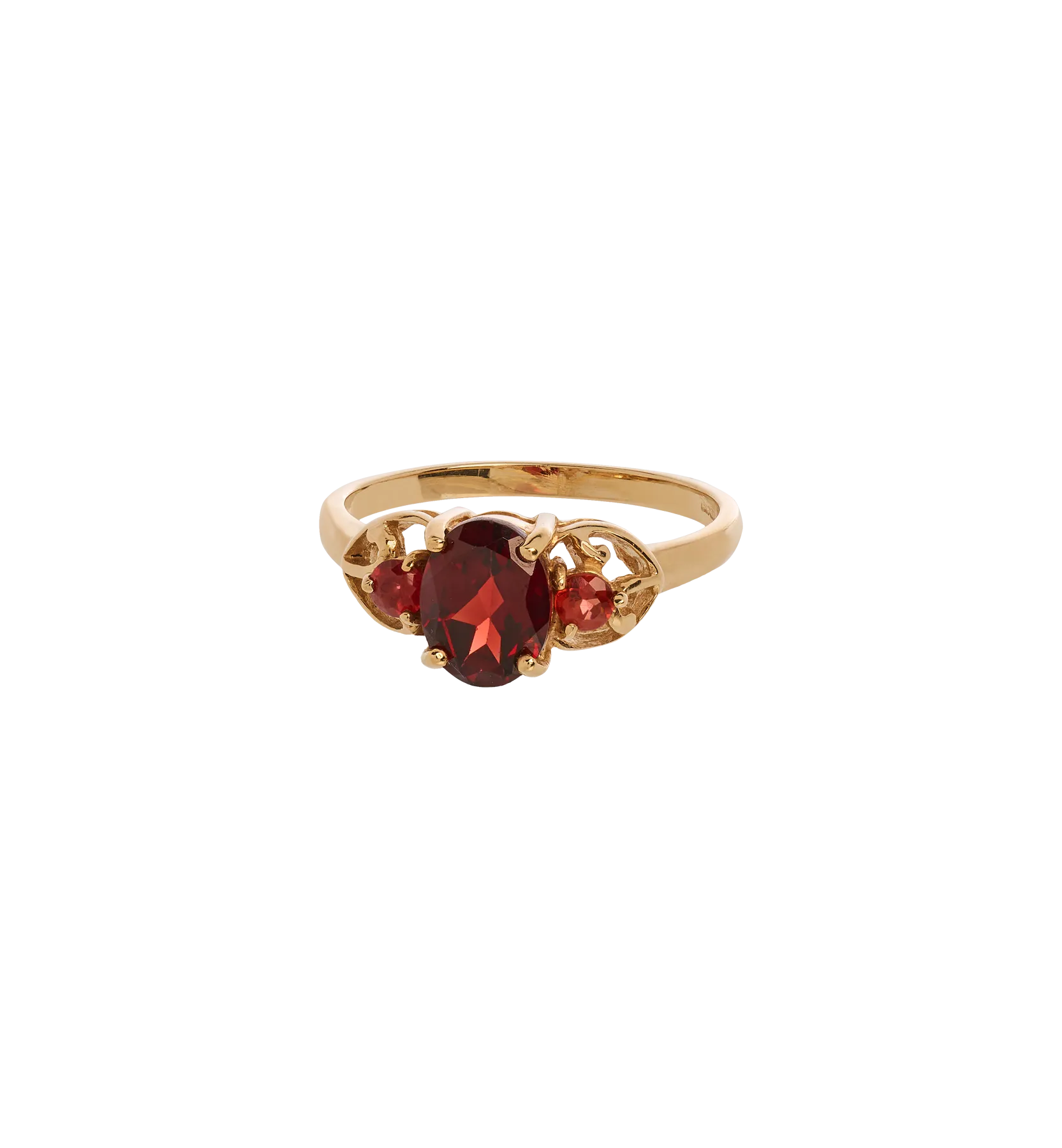 Vintage Ornamental Garnet Ring