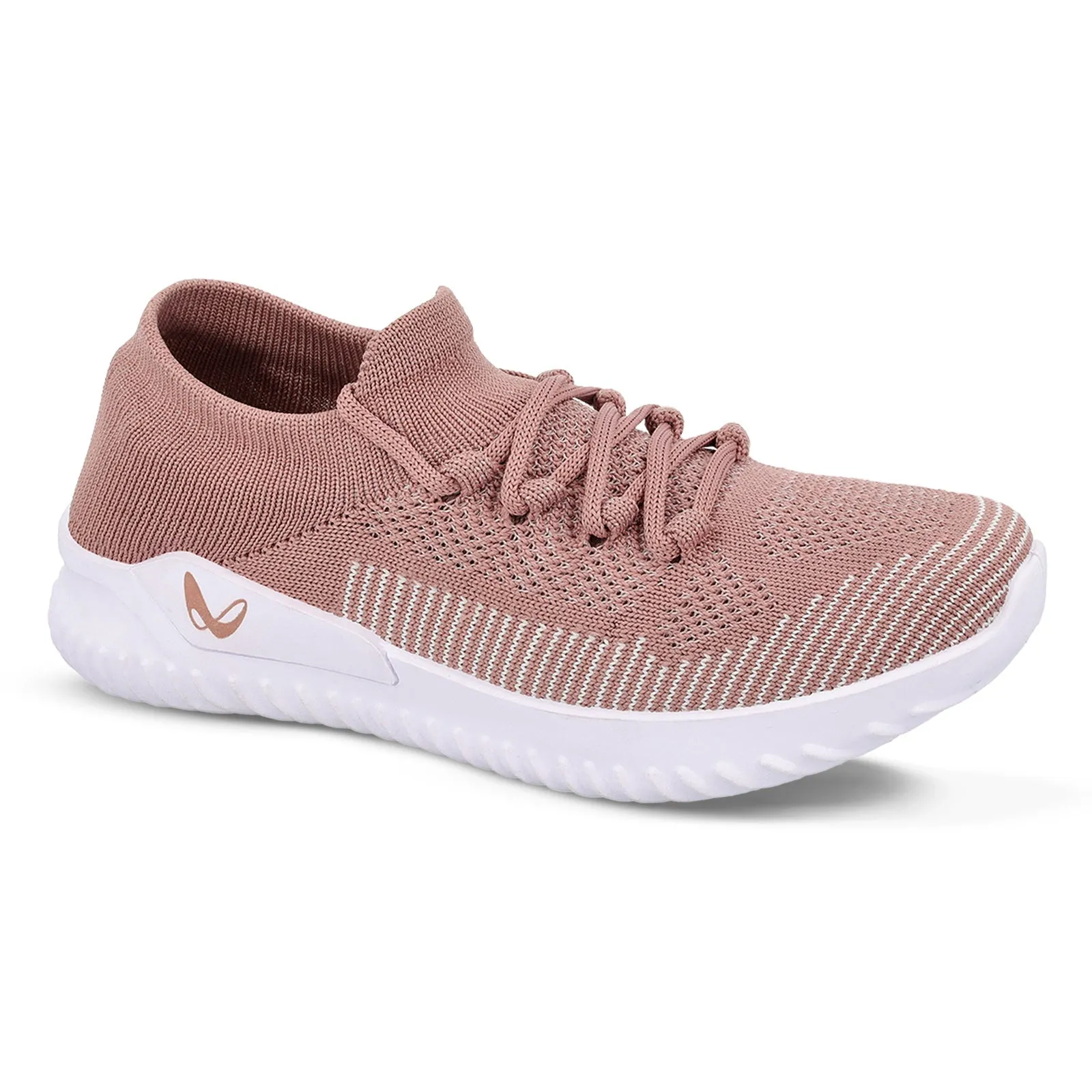 Walkaroo Womens Melange Sock Shoes - WS3255 Peach