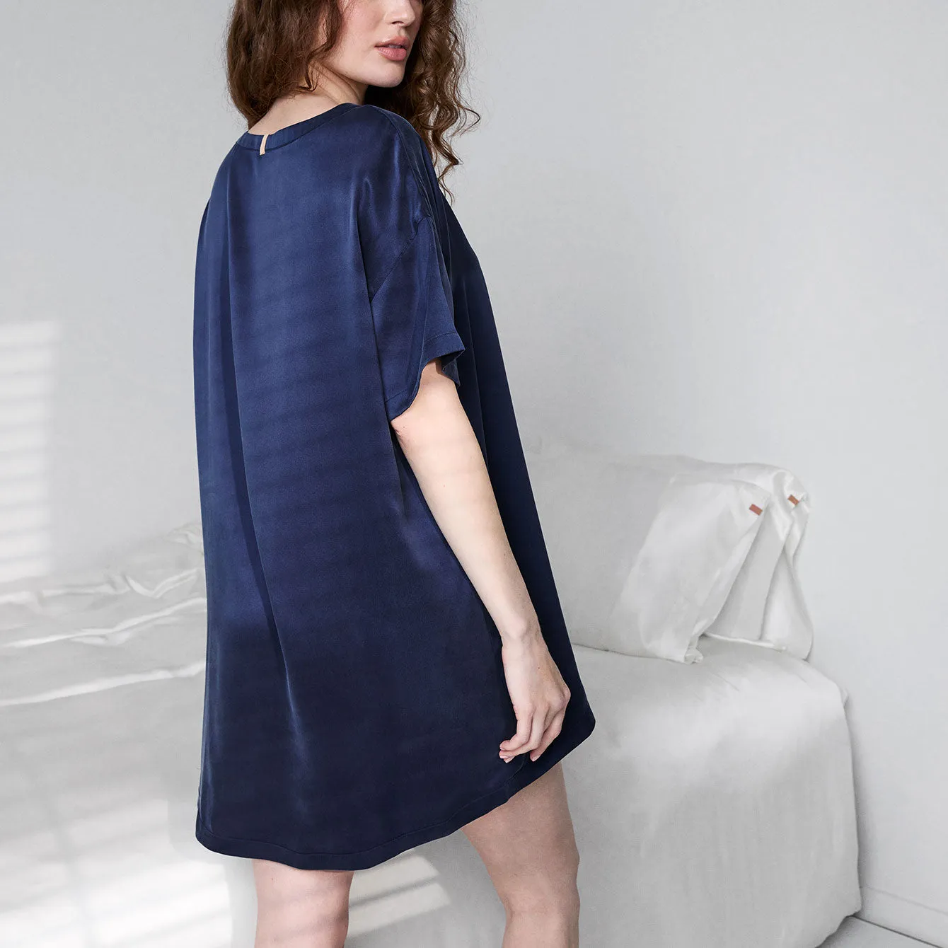 Washable Silk Oversized Sleep Tee