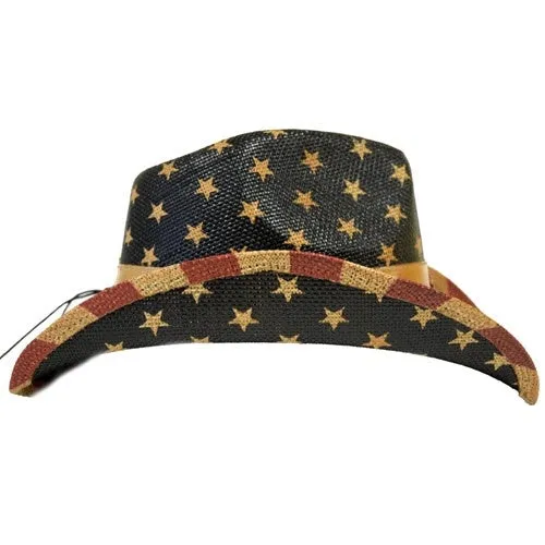 Western American Flag Vintage Cowboy Hat