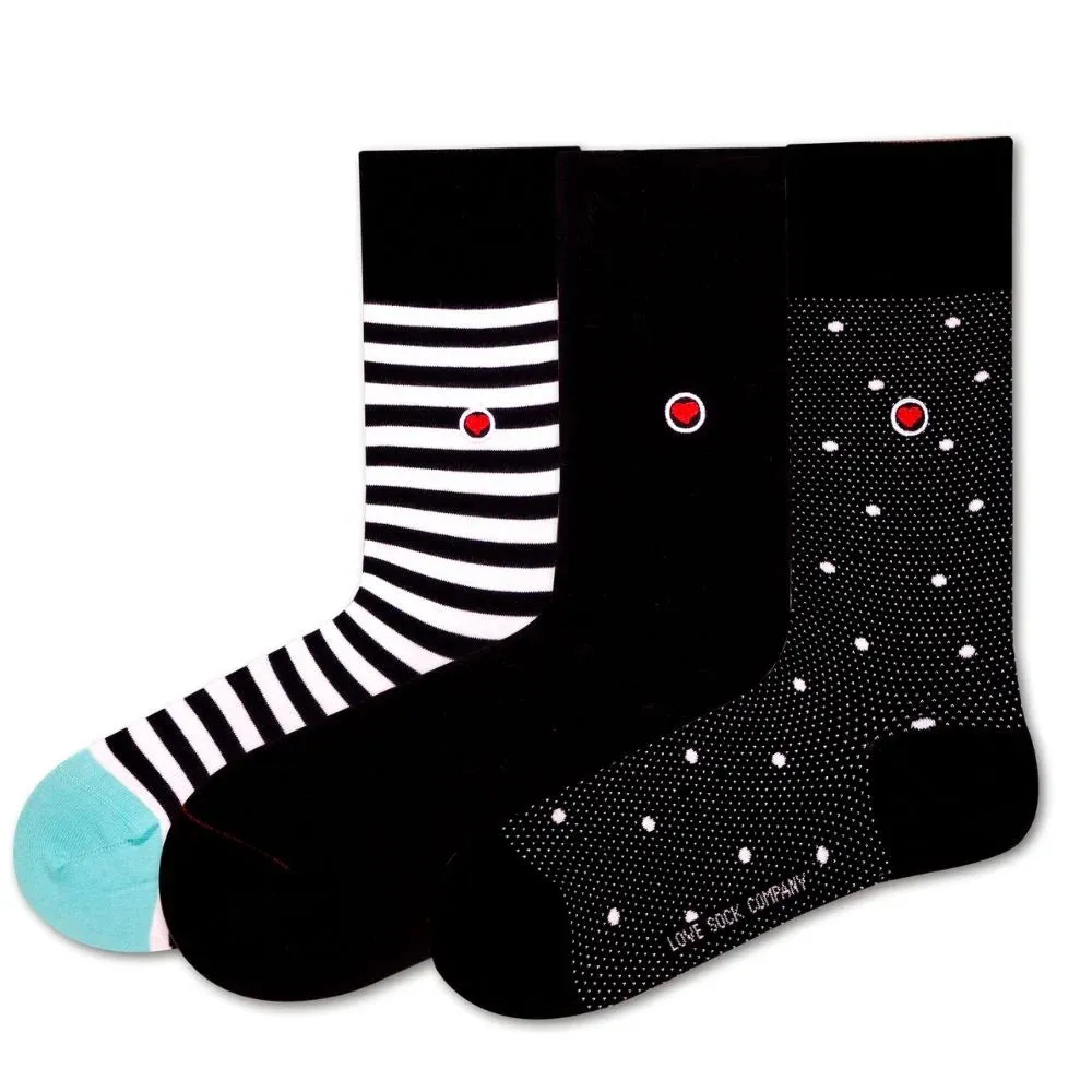 Women's Black Dress Socks - 3 Pack Set - Love Sock Company