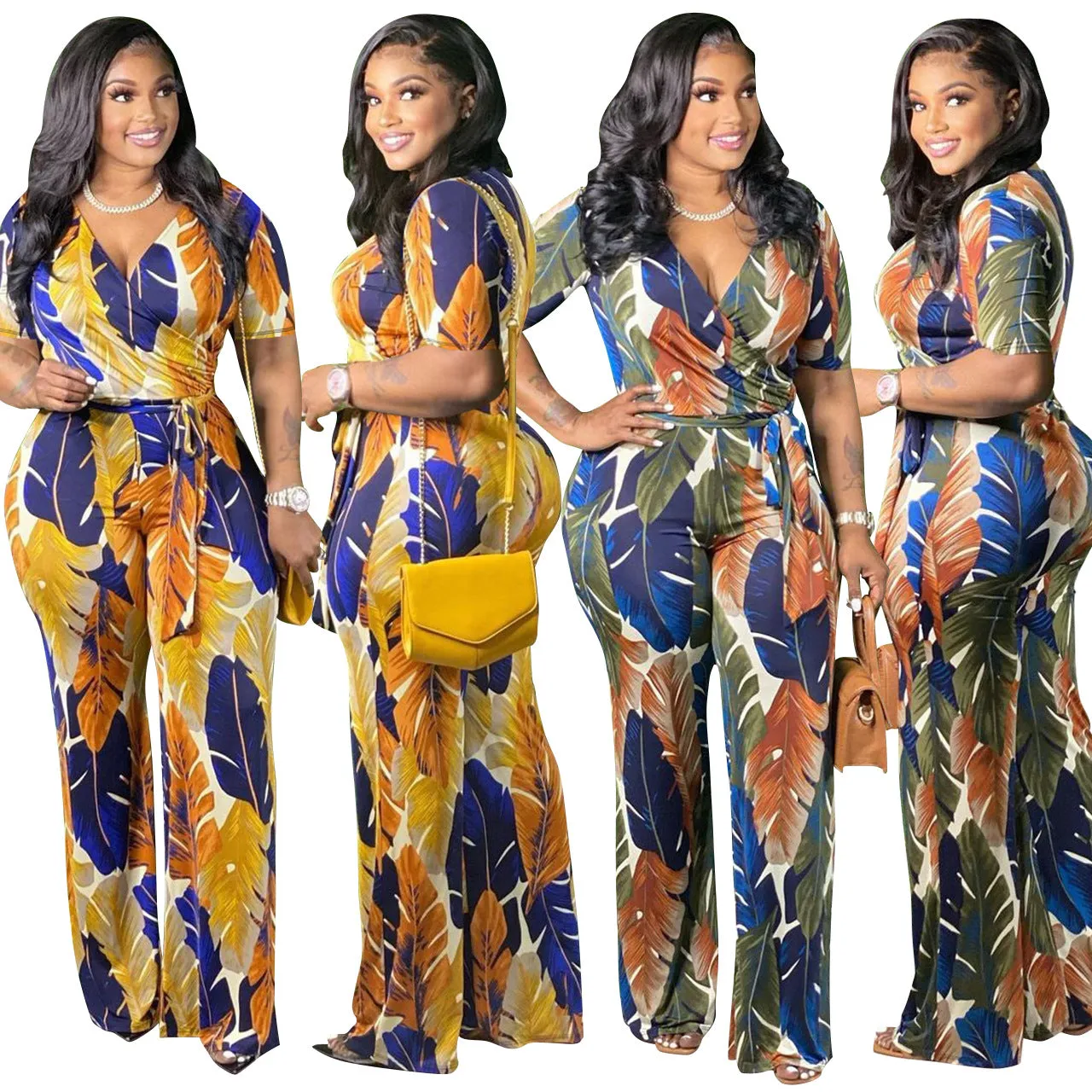 XL-4XL Women Clothing 2022 Summer Jumpsuits